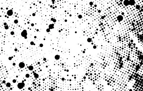 Black and white dot texture, abstract geometric halftone background, Stockillustratie