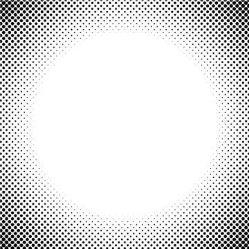 Black and white dots background in Halftone design. Vector illustration. Stock Illustration