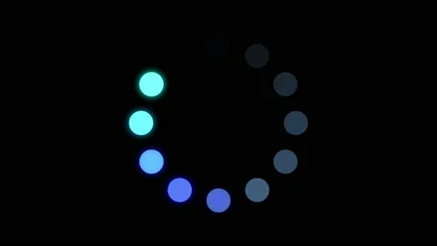 Black and white dots preloader loop Stock Footage 130474892