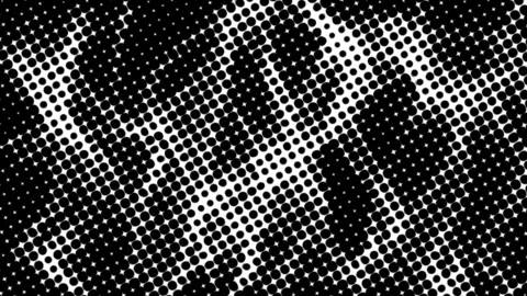 Black and white dots shift dynamically across the frame Stock Footage 340528890