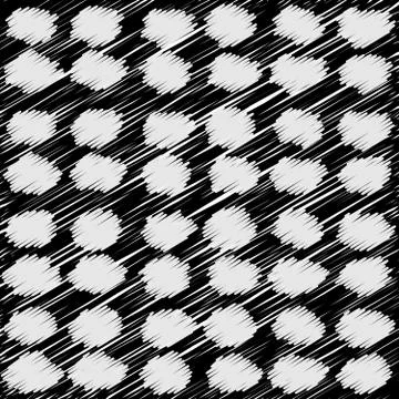 Black and white dotted background with spots Stock Illustration