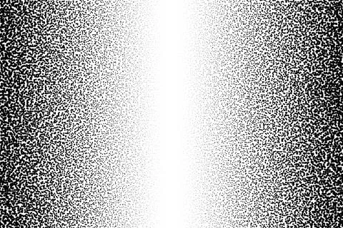 Black and white dotted gradient background Illustrazione stock