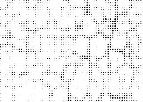 A black and white dotted pattern background, a black and white dotted line Stock Illustration