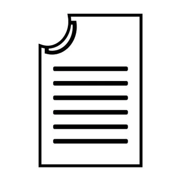 Black and white doucment icon design vector Stock Illustration