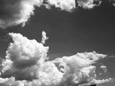 Black and White Dramatic Cloudscape in the Sky. Photos