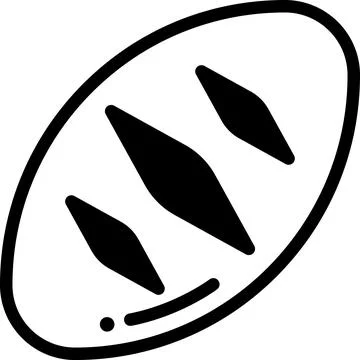 A black and white drawing of a bread roll Stock Illustration