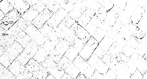 A black and white drawing of a brick wall, a black and white patterned wall, Stock Illustration