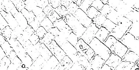 A black and white drawing of a brick wall, a black and white patterned wall, Stock Illustration