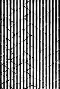 A black and white drawing of a brick wall, a brick wall of Grunge texture Stock Illustration