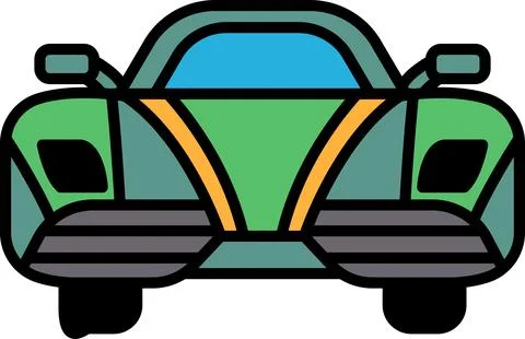 A black and white drawing of a car Stock Illustration