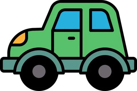 A black and white drawing of a car Stock Illustration