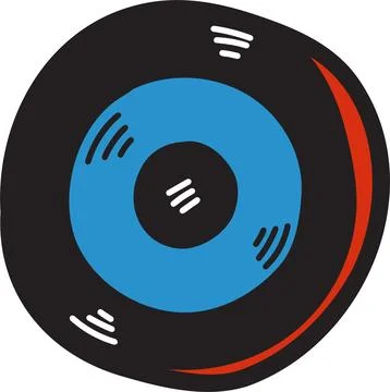 A black and white drawing of a circle with a letter O in the middle Stock Illustration