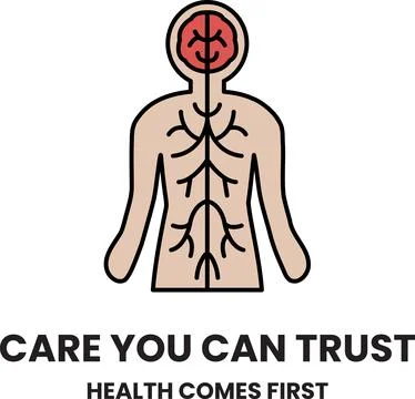 A black and white drawing of a human body with veins and a smiling face Stock Illustration