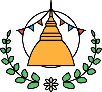 A black and white drawing of a lantern with a flower and leaves surrounding i イラスト素材