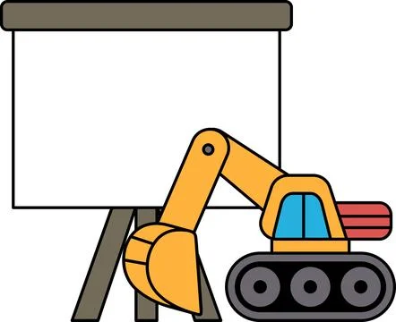 A black and white drawing of a large machine with a large hole in the front Stock Illustration