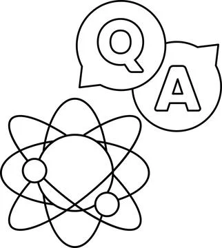 A black and white drawing of a question mark Stock Illustration