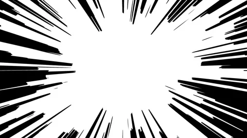 Black and white dynamic comic speed lines Stock Footage 321752312