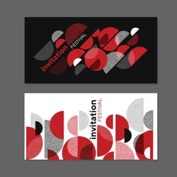 Black and white dynamic geometric composition Stock Illustration
