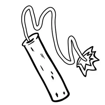 Black and white dynamite Stock Illustration