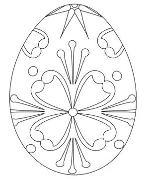 Black and white easter egg poster. Illustrazione stock