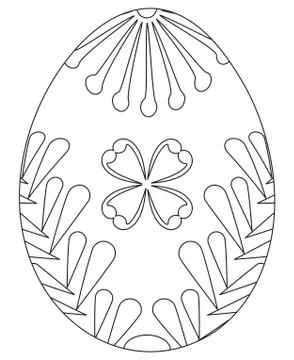 Black and white easter egg poster. Stock Illustration