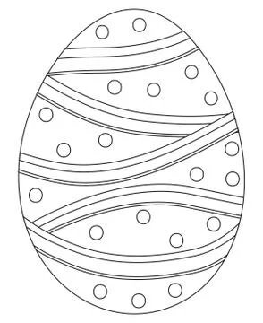 Black and white easter egg poster. Stock Illustration