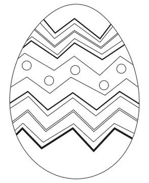Black and white easter egg poster. Stock Illustration