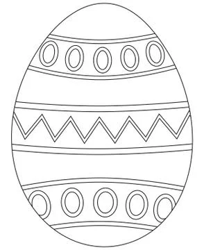 Black and white easter egg poster. Stock Illustration