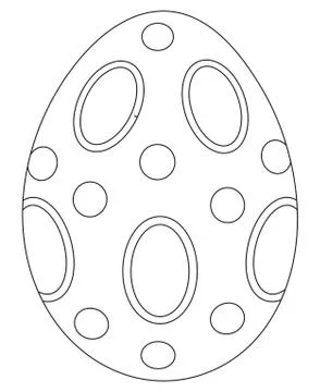 Black and white easter egg poster. Stock Illustration