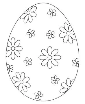 Black and white easter egg poster. Stock Illustration