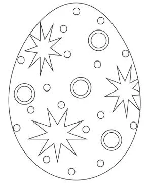 Black and white easter egg poster. Stock Illustration