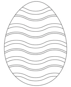 Black and white easter egg poster. Stock Illustration