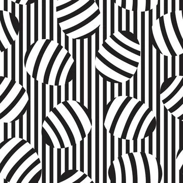 Black and White Easter Egg Seamless Pattern Background Stock Illustration