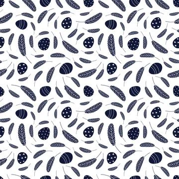 Black and white Easter pattern Stock Illustration