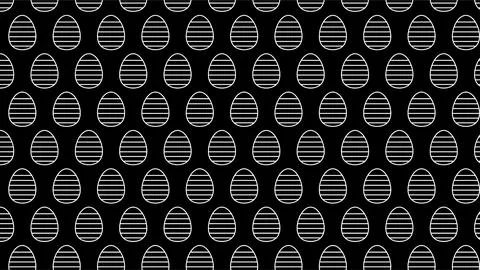 Black and White Egg Pattern Background Design. 스톡 일러스트