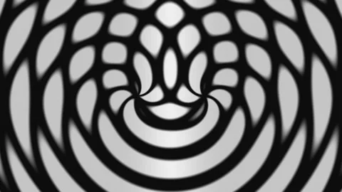 Black and White Elastic Spiral Background Seamless Loop Stock Footage 341765306