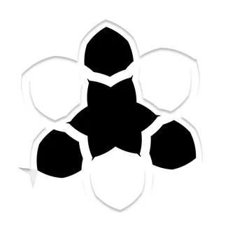 Black And White Element Art Gradient Minimal Abstract Shape for Modern Visu.. Stock Illustration