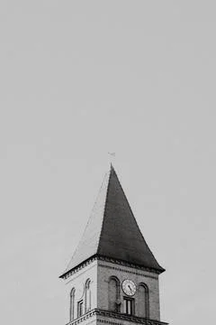 Black and white elements of the ancient European city 스톡 사진