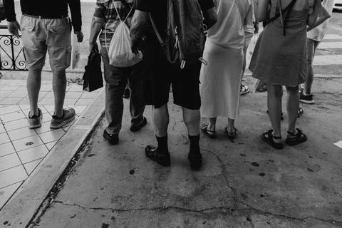 Black and white elements of the city of Rhodes Stock Photos
