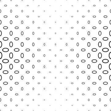 Black and white ellipse ring pattern background Illustrazione stock