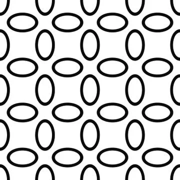 Black and white ellipse ring pattern background Stock Illustration