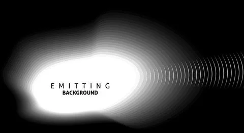 Black and white emitting background with grayscale gradation Stock Illustration
