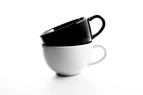 Black and white of empty cup Stock Photos
