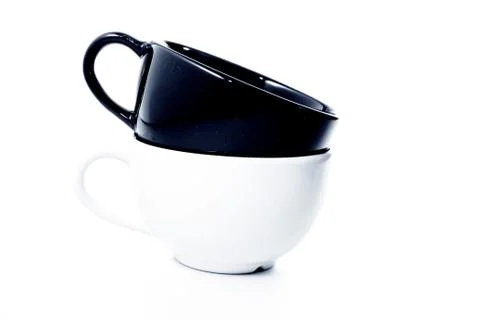 Black and white of empty cup Stock Photos