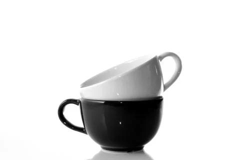 Black and white of empty cup Stock Photos