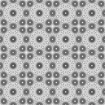 Black and white ethnic patterns. Geometric and aztec decor elements. Stock Illustration