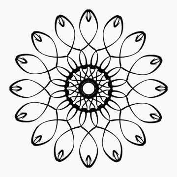 Black and white ethnic patterns. Geometric and aztec decor elements. Stock Illustration