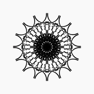 Black and white ethnic patterns. Geometric and aztec decor elements. Stock Illustration