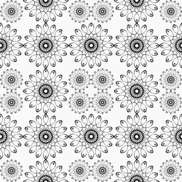 Black and white ethnic patterns. Geometric and aztec decor elements. Stock Illustration