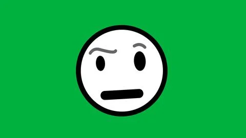 Black and white eye brows moving expression Stock Illustration